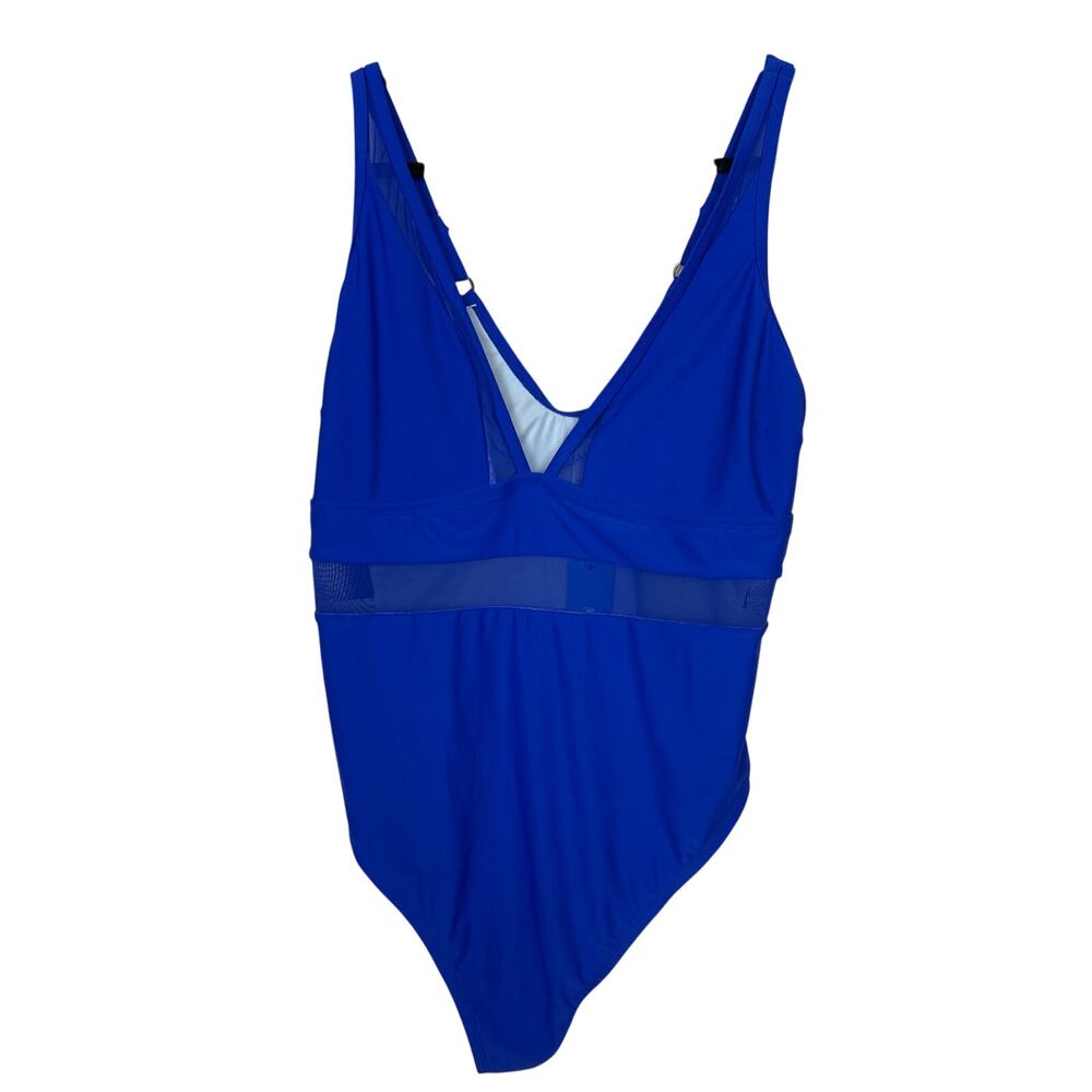 Cupshe Womens Plus 1X Electric Blue Cheeky One Piece Swimsuit NWT